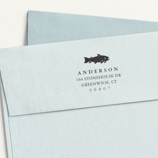 魚素朴差出人住所 セルフインキングスタンプ