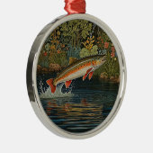 魚素朴魚釣りフライ メタルオーナメント (右)