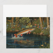 魚素朴魚釣りフライ 招待状 (正面/裏面)