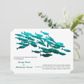 魚結婚式招待状 招待状 (スタンド正面)