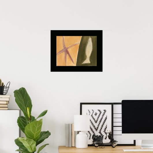 魚絵画の装飾 ポスター (ホームオフィス)