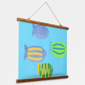 魚絵画類 吊り下げ型タペストリー (傾斜あり)