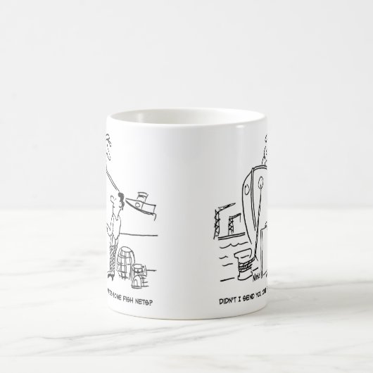 魚網漁頼事業の船長 コーヒーマグカップ (中央)