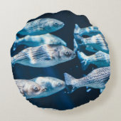 魚群 ラウンドクッション (裏面)