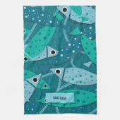 魚航海の型船名 キッチンタオル (縦)