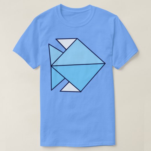 魚色の折り紙 Tシャツ (デザイン正面)