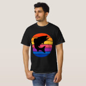 「魚芸術的イラストレーションTシャツ – 自然インスピリ Tシャツ (正面フル)