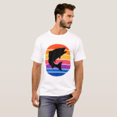 「魚芸術的イラストレーションTシャツ – 自然インスピリ Tシャツ (正面フル)