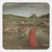 魚荷車を引くの奇蹟 スクエアシール (正面)