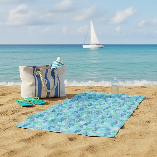 魚貝 ビーチタオル