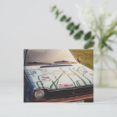 魚車(ぼやけ、申し訳ない) ポストカード (スタンド正面)