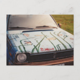 魚車(ぼやけ、申し訳ない) ポストカード