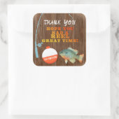 魚釣りありがとう誕生日シール スクエアシール (バッグ)