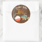 魚釣りありがとう誕生日シール ラウンドシール (バッグ)