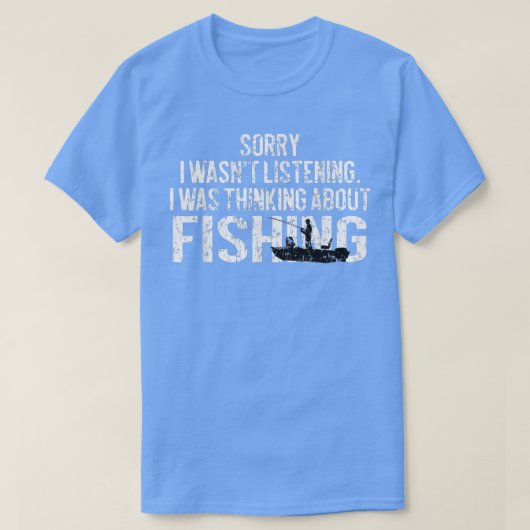 魚釣りおかしい皮肉引用文ジョーク趣味ユーモア Tシャツ (デザイン正面)