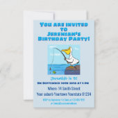 魚釣りおもしろいのペリカン漫画への招待 招待状 (正面)