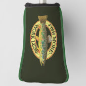 魚釣りおもしろいの言葉 ゴルフヘッドカバー (回転90)