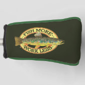 魚釣りおもしろいの言葉 ゴルフヘッドカバー (正面)