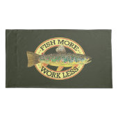 魚釣りおもしろいの言葉 枕カバー (裏面)