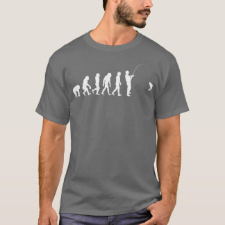 魚釣りおもしろいの進化 Tシャツ