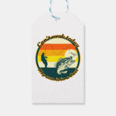 魚釣りおもしろいは今日は動けない腕がギプス中だ ギフトタグ (裏面)