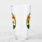 魚釣りおもしろいは今日は動けない腕がギプス中だ タンブラーグラス (左)