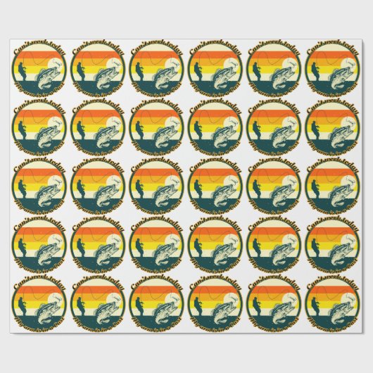 魚釣りおもしろいは今日は動けない腕がギプス中だ ラッピングペーパー (フラット)