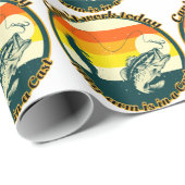 魚釣りおもしろいは今日は動けない腕がギプス中だ ラッピングペーパー (ロールコーナー)