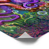 魚釣りおもしろいアートポスター ポスター (角)