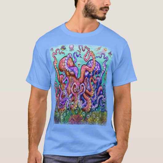 魚釣りおもしろいアートTシャツ Tシャツ (正面)