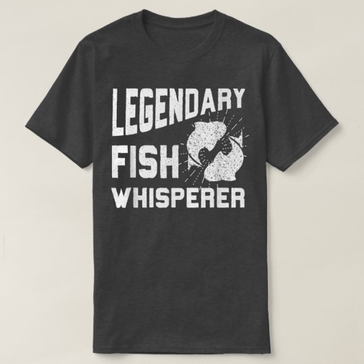 魚釣りおもしろいギフト伝説魚声 Tシャツ (デザイン正面)