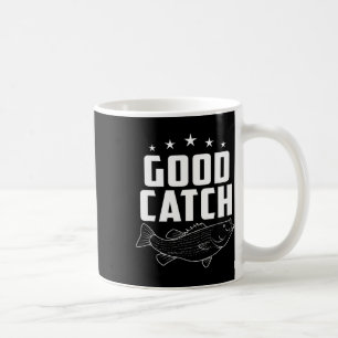 魚釣りおもしろいギフトGood Catch コーヒーマグカップ