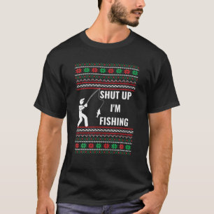 魚釣りおもしろいクリスマスの醜いセーターFisのためのギフト Tシャツ