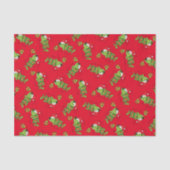 魚釣りおもしろいクリスマスバスフィッシュかわいい漫画 薄葉紙 (正面)