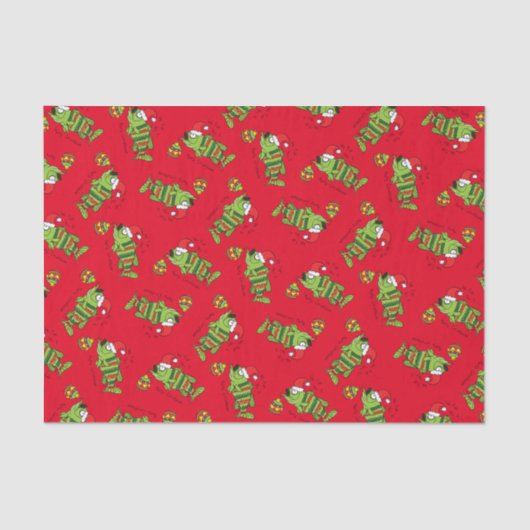 魚釣りおもしろいクリスマスバスフィッシュかわいい漫画 薄葉紙 (正面)