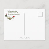 魚釣りおもしろいクリスマス – フィッシュメリースミスタントー ポストカード (裏面)