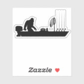 魚釣りおもしろいサスカッチステッカーデカール シール (シート)