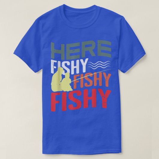 魚釣りおもしろいデザインの魚釣りポールFiの恋人 Tシャツ (デザイン正面)