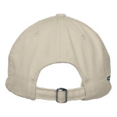 魚釣りおもしろいハット 刺繍入りキャップ (裏面)