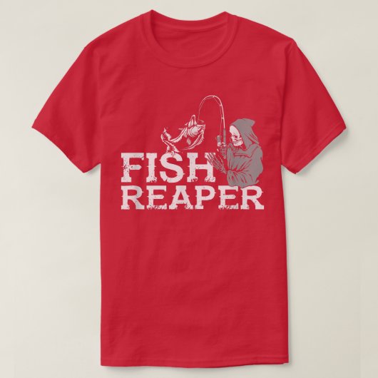 魚釣りおもしろいプロ魚釣り釣り漁師 Tシャツ (デザイン正面)