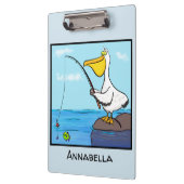 魚釣りおもしろいペリカン漫画 クリップボード (左)