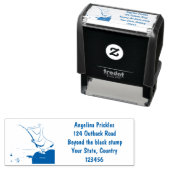 魚釣りおもしろいペリカン漫画 セルフインキングスタンプ (インサイチュ)