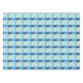 魚釣りおもしろいペリカン漫画 テーブルクロス (正面(横))