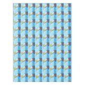 魚釣りおもしろいペリカン漫画 テーブルクロス (正面)