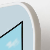 魚釣りおもしろいペリカン漫画 ピックルボールラケット (左詳細)