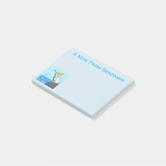 魚釣りおもしろいペリカン漫画 ポストイット (アングル)