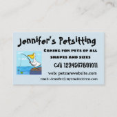 魚釣りおもしろいペリカン漫画 名刺 (正面)