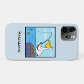 魚釣りおもしろいペリカン漫画 Case-Mate iPhoneケース (裏面(横))