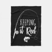 魚釣りおもしろいポール保のItリールのジョークのギフト フリースブランケット (正面)