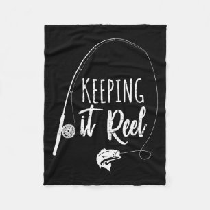 魚釣りおもしろいポール保のItリールのジョークのギフト フリースブランケット